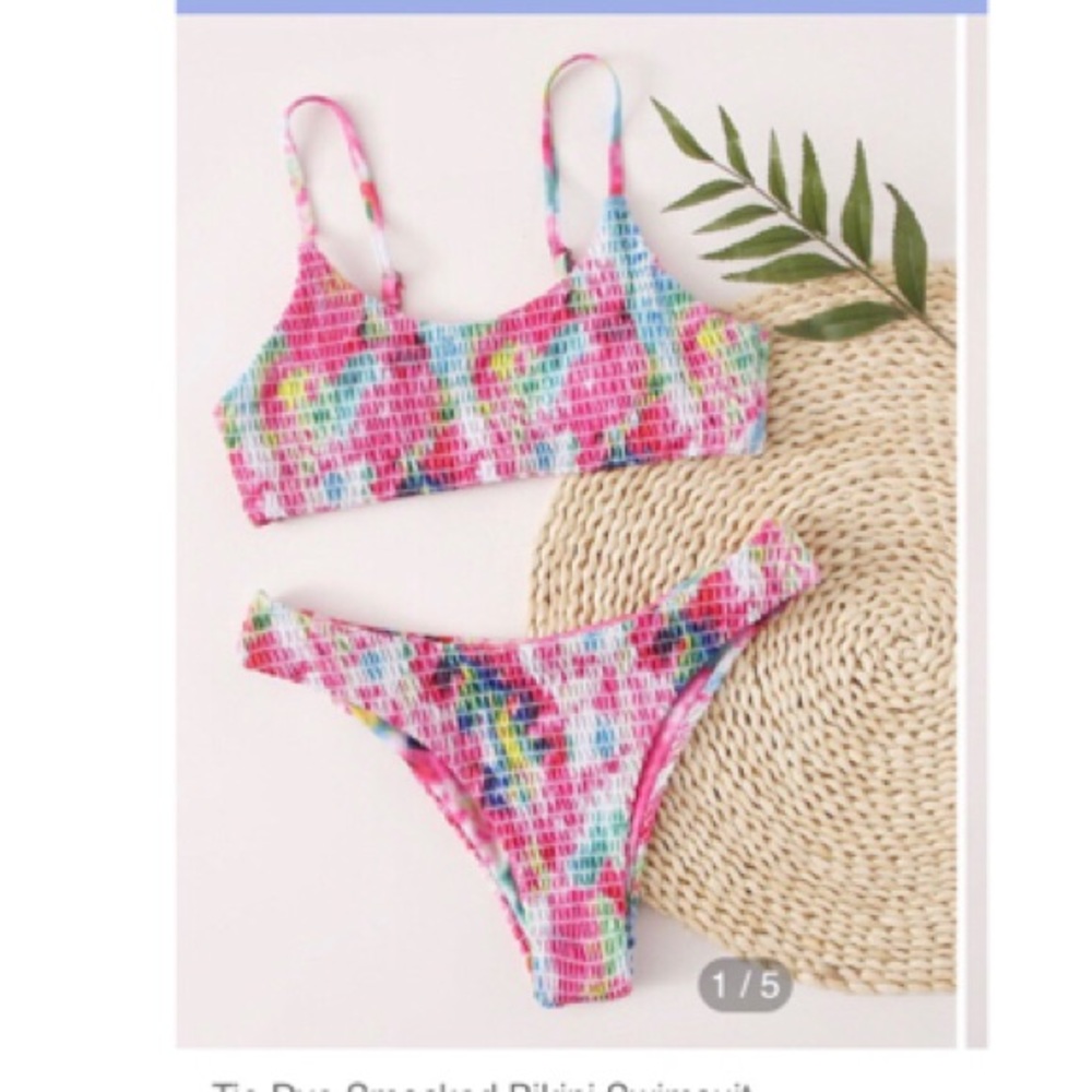 Tie dye smock bikini size small